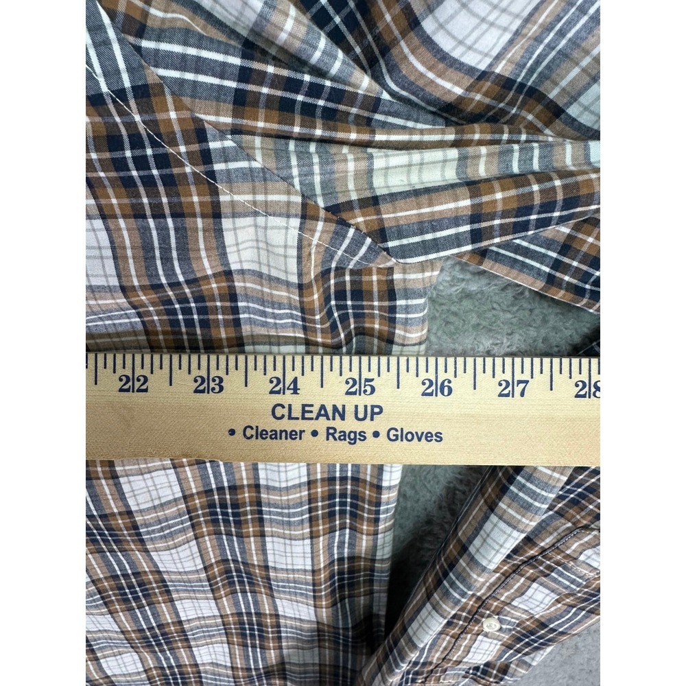 Croft Barrow Shirt Mens XL Plaid Non-Iron Classic Fit Button Down Preppy - Picture 4 of 8